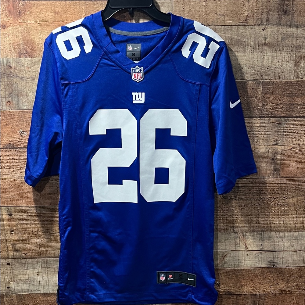 Nike NFL On Field Royal Blue & White Barkley #26 Football Jersey men's small